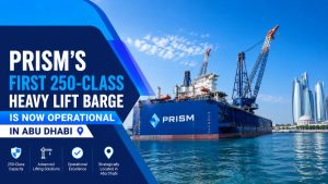 Prism’s First 250-Class Heavy Lift Barge Is Now Operational in Abu Dhabi