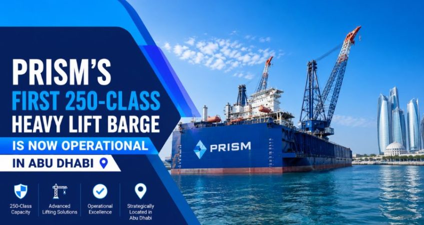 Prism’s First 250-Class Heavy Lift Barge Is Now Operational in Abu Dhabi
