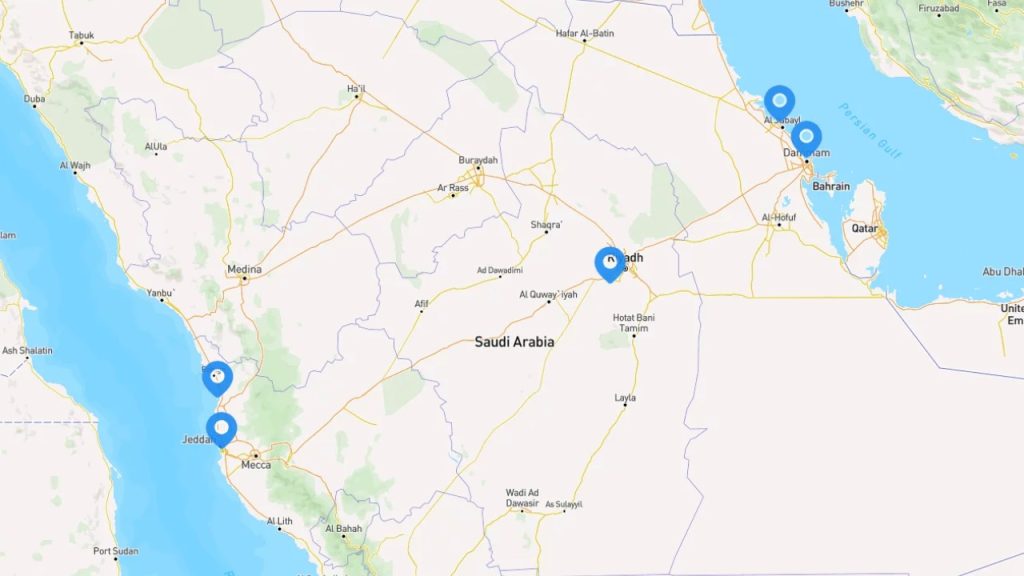 Key Land Freight Routes in Saudi Arabia